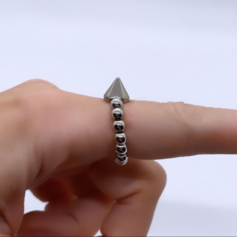 NWT Wool + Pepper Co. Silver Spike Ring